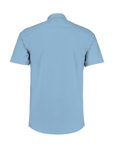 K-KK141-Mens Tailored Fit Poplin Shirt Short Sleeve